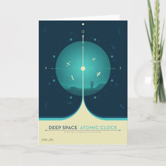 Carte Poster de l'horloge atomique Deep Space, version b (Devant)