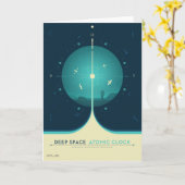 Carte Poster de l'horloge atomique Deep Space, version b (Fleur jaune)