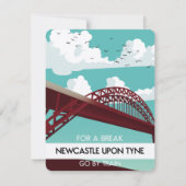 Carte Poster de Newcastle sur le pont Tyne. (Dos)