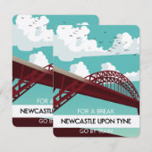 Carte Poster de Newcastle sur le pont Tyne. (Devant / Derrière)