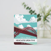 Carte Poster de Newcastle sur le pont Tyne. (Debout devant)