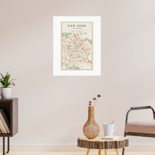Carte Poster de San Jose Californie