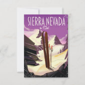 Carte poster de ski vintage Sierra Nevada (Dos)