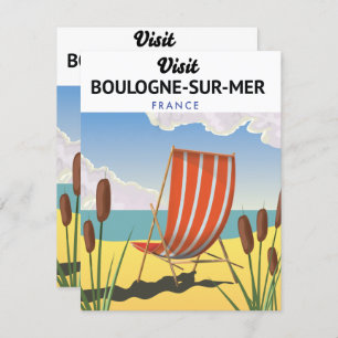 Carte Poster de voyage de Boulogne-sur-Mer