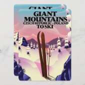 Carte Poster de voyage de Giant Mountains Pologne. (Devant / Derrière)