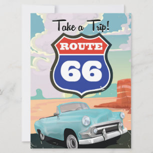 Carte Poster de voyage de la Route 66