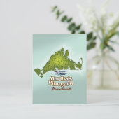 Carte Poster de voyage du Massachusetts de Martha (Debout devant)