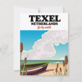 Carte poster de voyage Texel Pays-Bas (Devant)