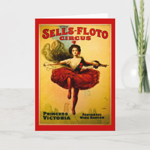 Carte Poster du Cirque vintage Sells-Floto