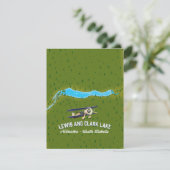 carte poster du lac Lewis et Clark. (Debout devant)