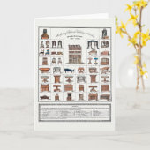 Carte Poster du mobilier vintage (Fleur jaune)