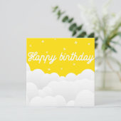 Carte Poster jaune vif pour fête d'anniversaire heureux (Debout devant)