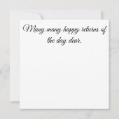 Carte Poster jaune vif pour fête d'anniversaire heureux (Dos)