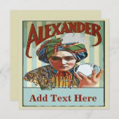 Carte Poster magicien vintage (Devant / Derrière)