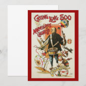 Carte Poster magique vintage, Magicien Chung Ling Soo (Devant / Derrière)