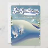 Carte Poster ski Sundown Hartford Connecticut (Devant)