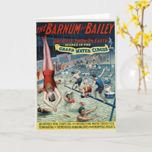 Carte Poster vintage Barnum & Bailey Circus (Fleur jaune)