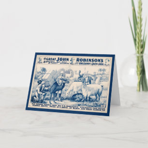 Carte Poster vintage John Robinson Circus