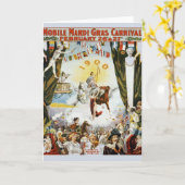 Carte Poster vintage Mardi Gras (Fleur jaune)