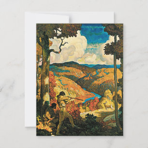 Carte Poster vintage NC Wyeth Travel, Dans Le Vieux Kent