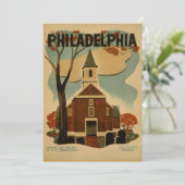 Carte Poster vintage Philadelphie (Debout devant)