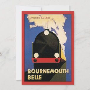 Carte Poster Vintage voyage, Bournemouth Belle Train