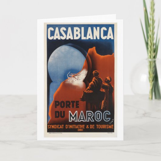 Carte Poster Vintage voyage de Casablanca (Devant)