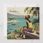Carte Poster Vintage voyage Jamaïcaine (Devant)