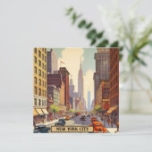 Carte Poster Vintage voyage New York (Debout devant)