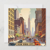 Carte Poster Vintage voyage New York (Devant)
