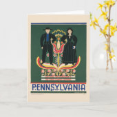 Carte Poster Vintage voyage Pour Lancaster County, Pa (Fleur jaune)