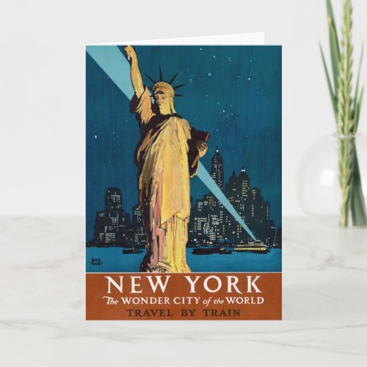 Carte Poster Vintage voyage Pour New York (Devant)