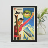 Carte Poster Vintage voyage, Suisse, Jungfrau, (Debout devant)