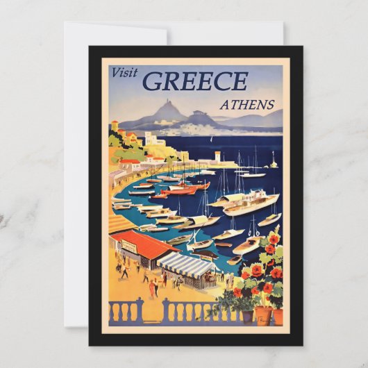 Carte Poster Vintage voyage, Visit Greece, (Devant)