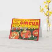 Carte Poster vintage Wild Animal Circus (Fleur jaune)