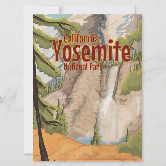 Carte Poster vintage Yosemite (Devant)