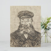 Carte Postman Joseph Roulin (Sepia Sketch) (par van Gogh (Debout devant)