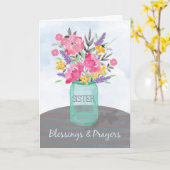 Carte Pot à fleurs Bénédictions de rétablissement pour S (Fleur jaune)