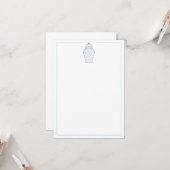 Carte Pot à gingembre bleu et blanc (Devant/Arrière en situation)