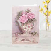 Carte Pot attrayant de thé (Fleur jaune)