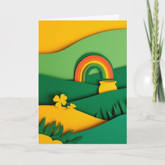 Carte Pot de chance en or arc-en-ciel (Devant)