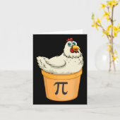 Carte Pot de poulet tarte amusant Math Pun Pi de poulet (Fleur jaune)