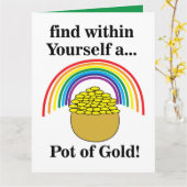 Carte Pot D'or En Vous-Même Saint Patrick's Day (Fleur jaune)