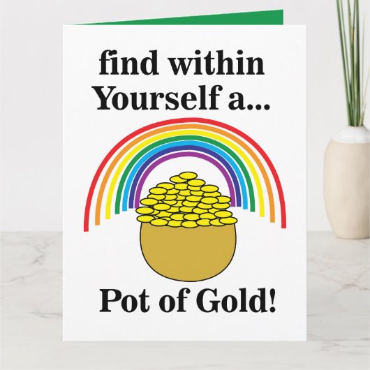Carte Pot D'or En Vous-Même Saint Patrick's Day (Devant)