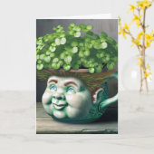 Carte Pot Fleur À Visage Silencieux Pour Anniversaire (Fleur jaune)