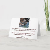 Carte potable d'art d'imaginaire de tigre et de (Dos)