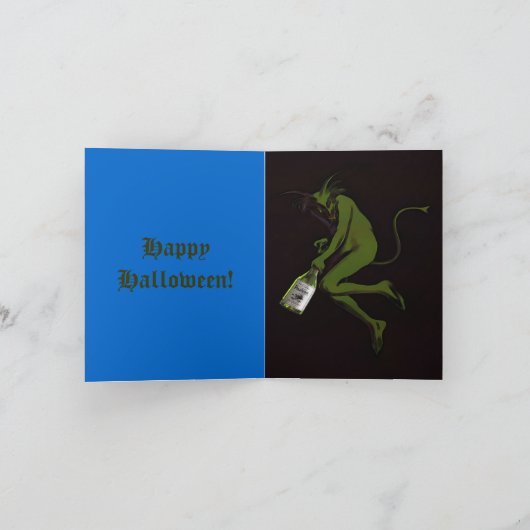 Carte potable de salutation et de note de diable (Intérieur)