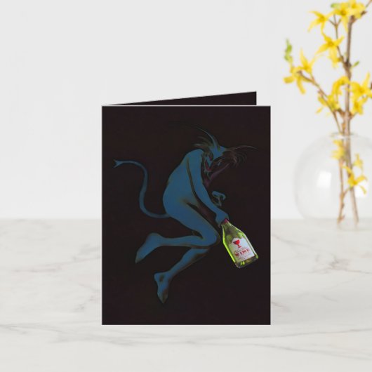 Carte potable de salutation et de note de diable (Fleur jaune)