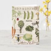 Carte potager français vintage moderne (Fleur jaune)