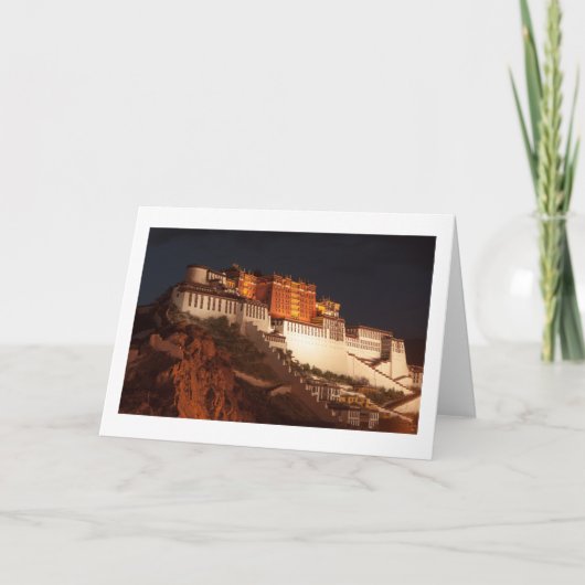 Carte Potala Tibet Folded Blank Greeting Card (Devant)